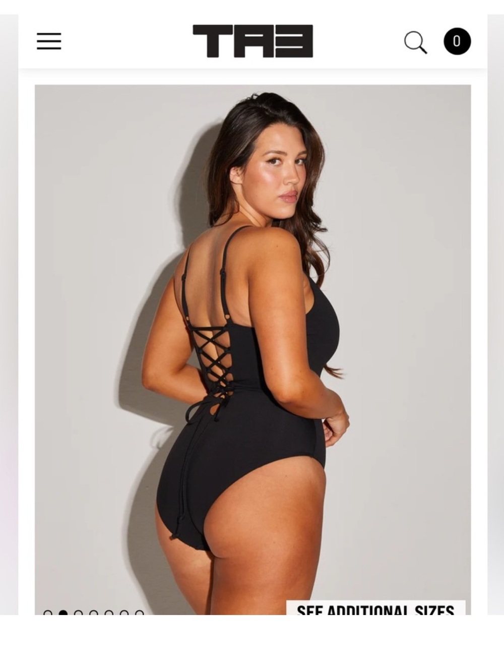 Ta3 Mega Sculpting Plungey One-Piece Swimsuit - Black - Picture 5 of 8